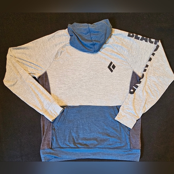 Black Diamond Men's Blue and Gray Hoodie - Picture 1 of 9